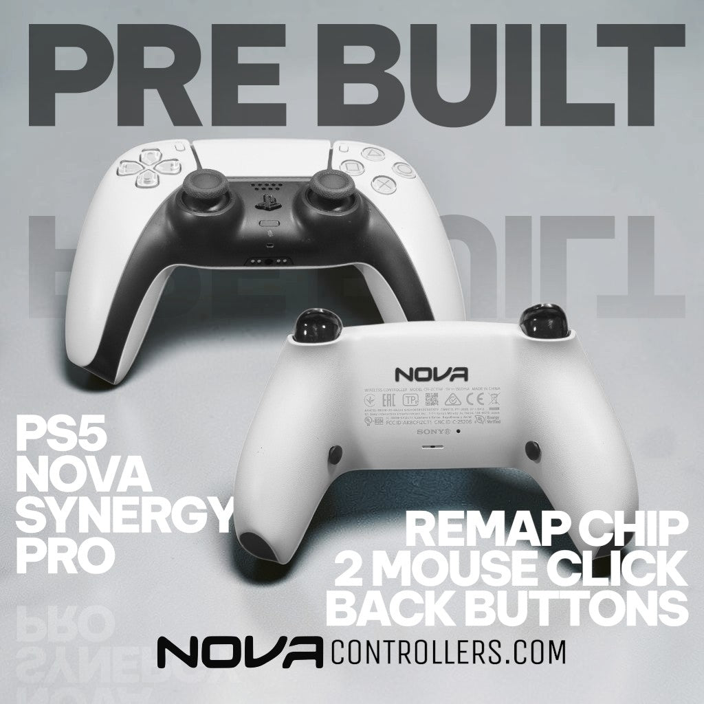 PRE BUILT / READY TO SHIP: NOVA SYNERGY PRO CONTROLLER - WITH MOUSE CLICK BACK BUTTONS