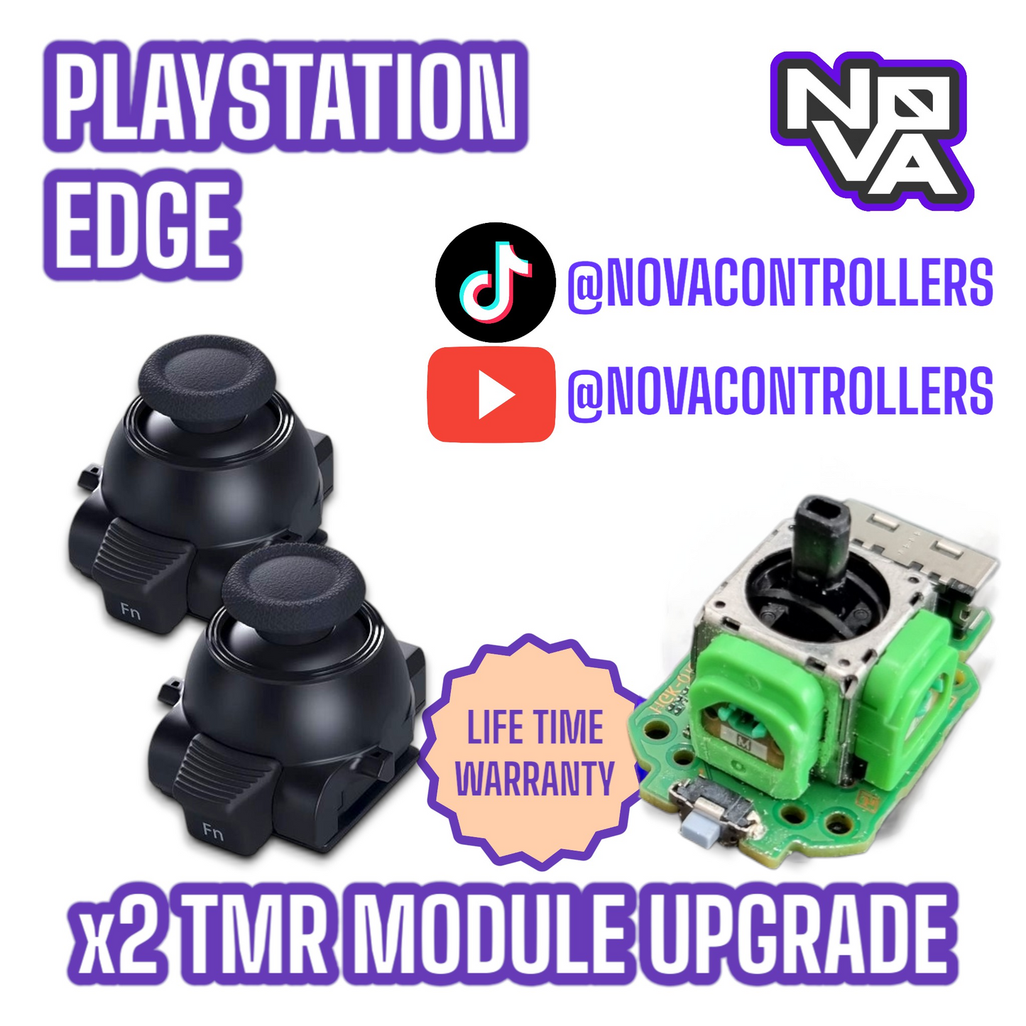 SEND IN: PS Edge Module Stick Drift Fix - TMR - Two Sticks - Favor Union Upgrade (SEND MODULES ONLY)