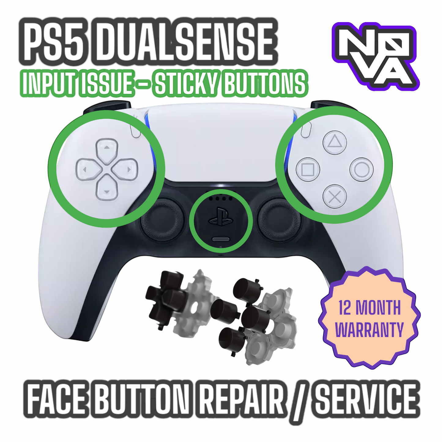SEND IN: PS5 Standard Controller Face Button & Trigger Input Repair