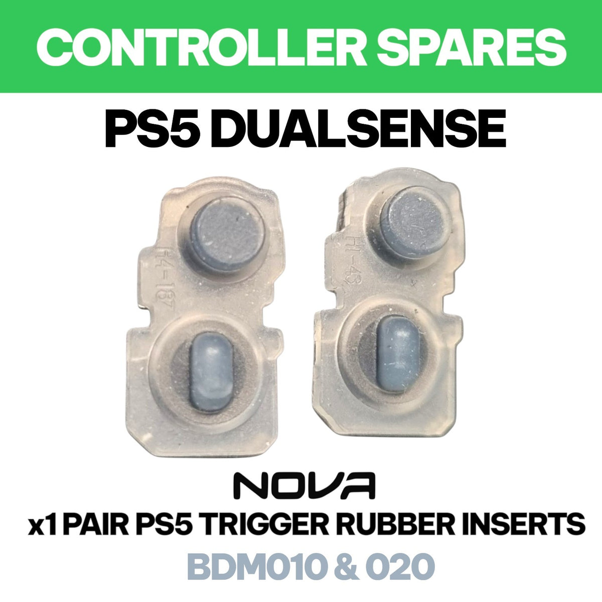 PS5 1x PAIR TRIGGER & BUMPER RUBBER INSERT BDM010 & 020 (SELF INSTALL - SPARE PARTS)
