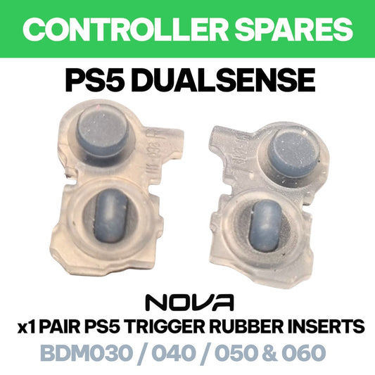 PS5 1x PAIR TRIGGER & BUMPER RUBBER INSERT BDM030 040 050 060 (SELF INSTALL - SPARE PARTS)