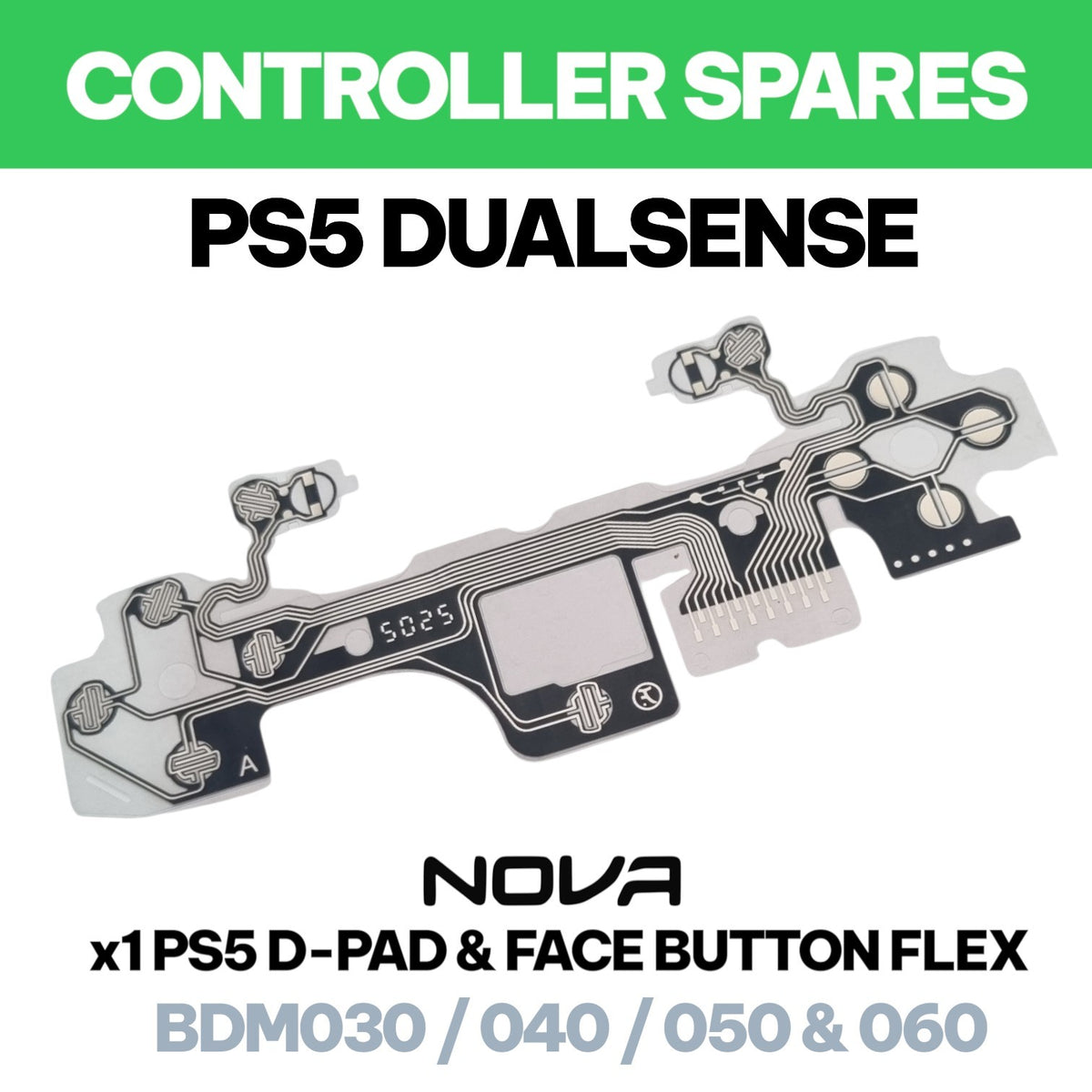 PS5 1x FACE BUTTON FRONT FLEX BDM030 040 050 060 (SELF INSTALL - SPARE PARTS)