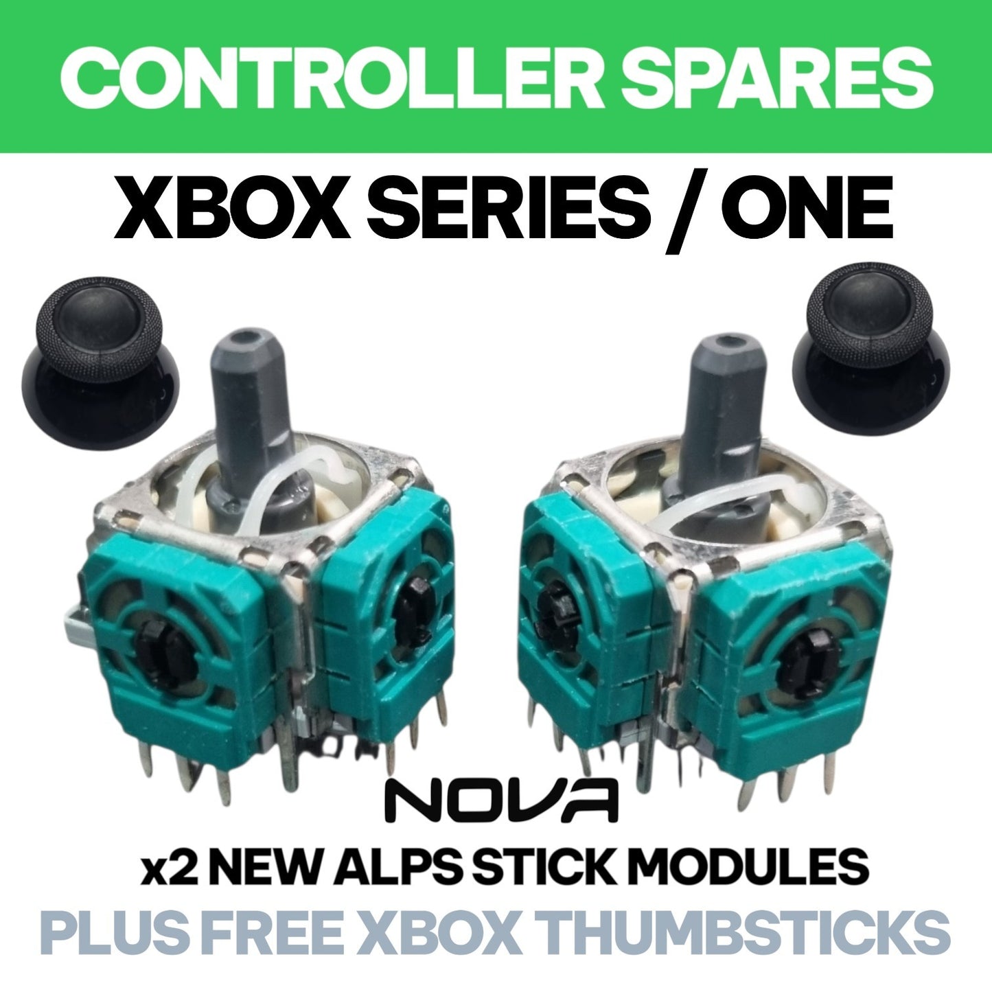 XBOX ONE / SERIES X S / ALPS ANALOGUE STICK MODULES (1 PAIR - SELF INSTALL - SPARE PARTS)