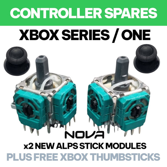 XBOX ONE / SERIES X S / ALPS ANALOGUE STICK MODULES (1 PAIR - SELF INSTALL - SPARE PARTS)