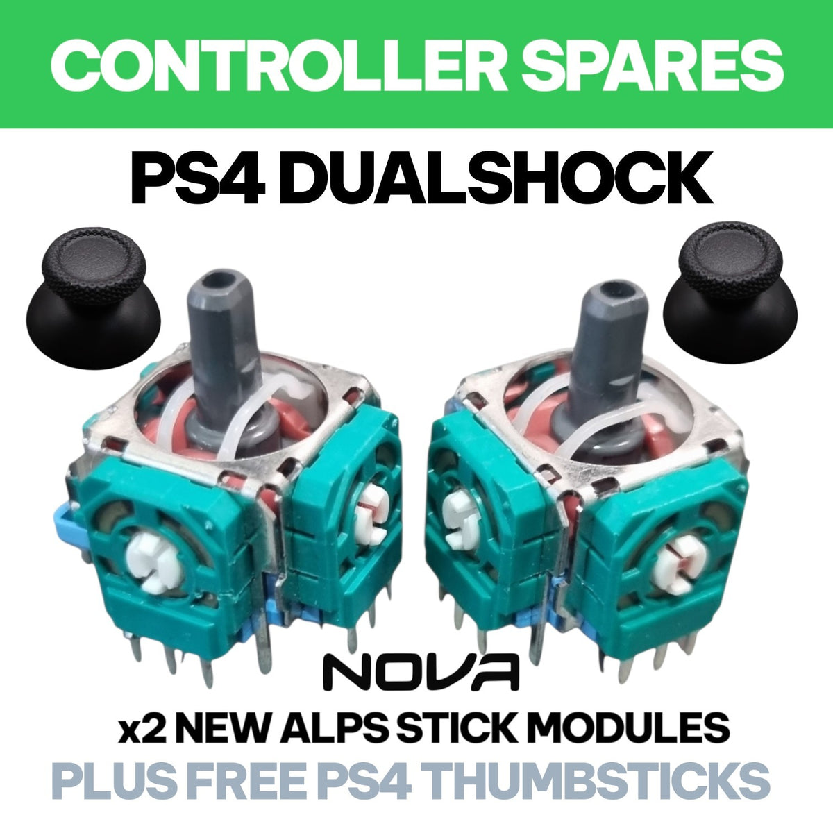 PS4 ALPS ANALOGUE STICK MODULES (1 PAIR - SELF INSTALL - SPARE PARTS)