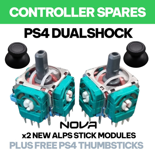 PS4 ALPS ANALOGUE STICK MODULES (1 PAIR - SELF INSTALL - SPARE PARTS)