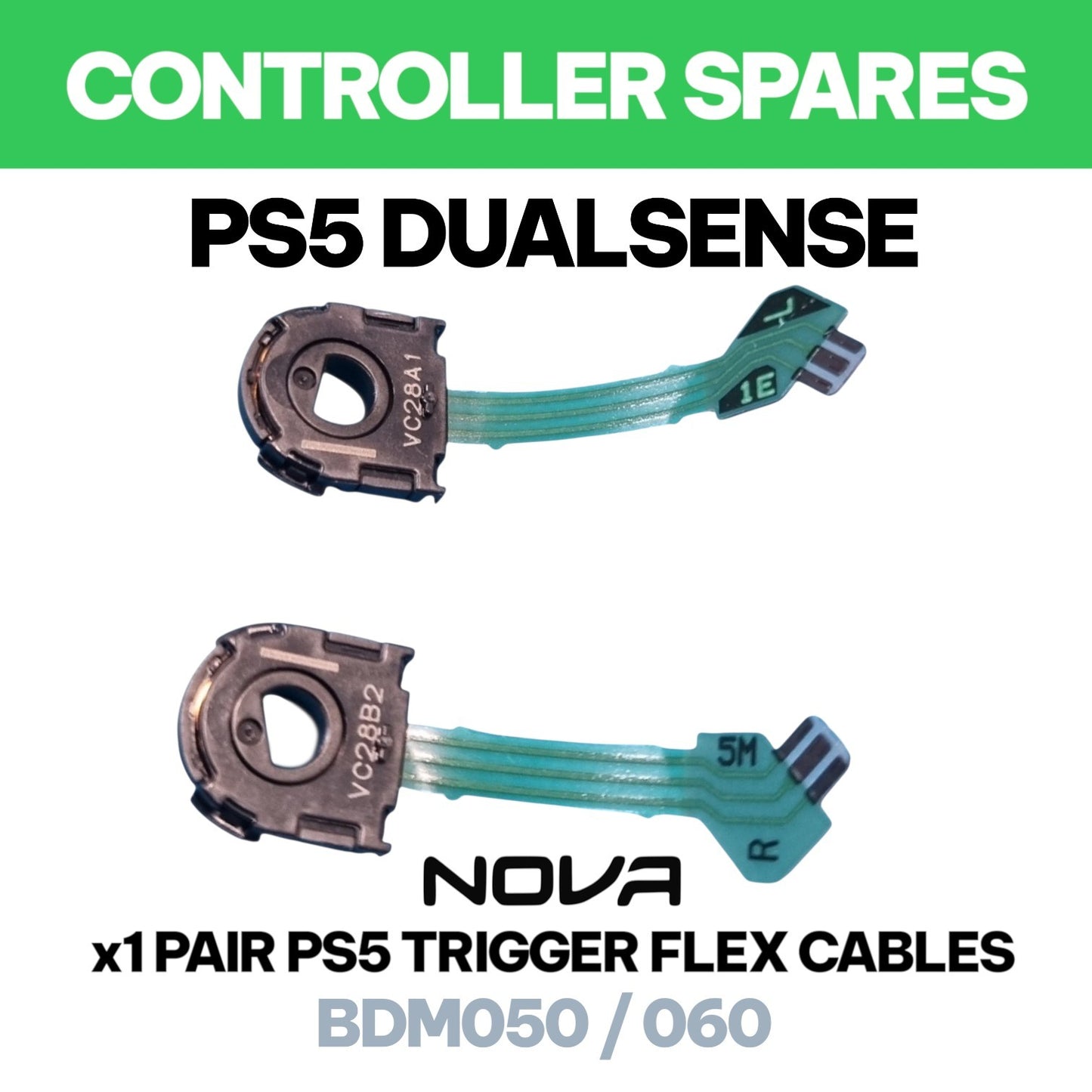 PS5 L2 R2 TRIGGER FLEX CABLES BDM050 & 060 (1 PAIR - SELF INSTALL - SPARE PARTS)