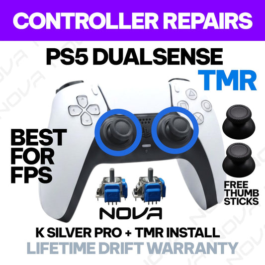 PS5 DUALSENSE TMR ANTI DRIFT STICK INSTALL (K SILVER PRO+) - CONTROLLER REPAIRS