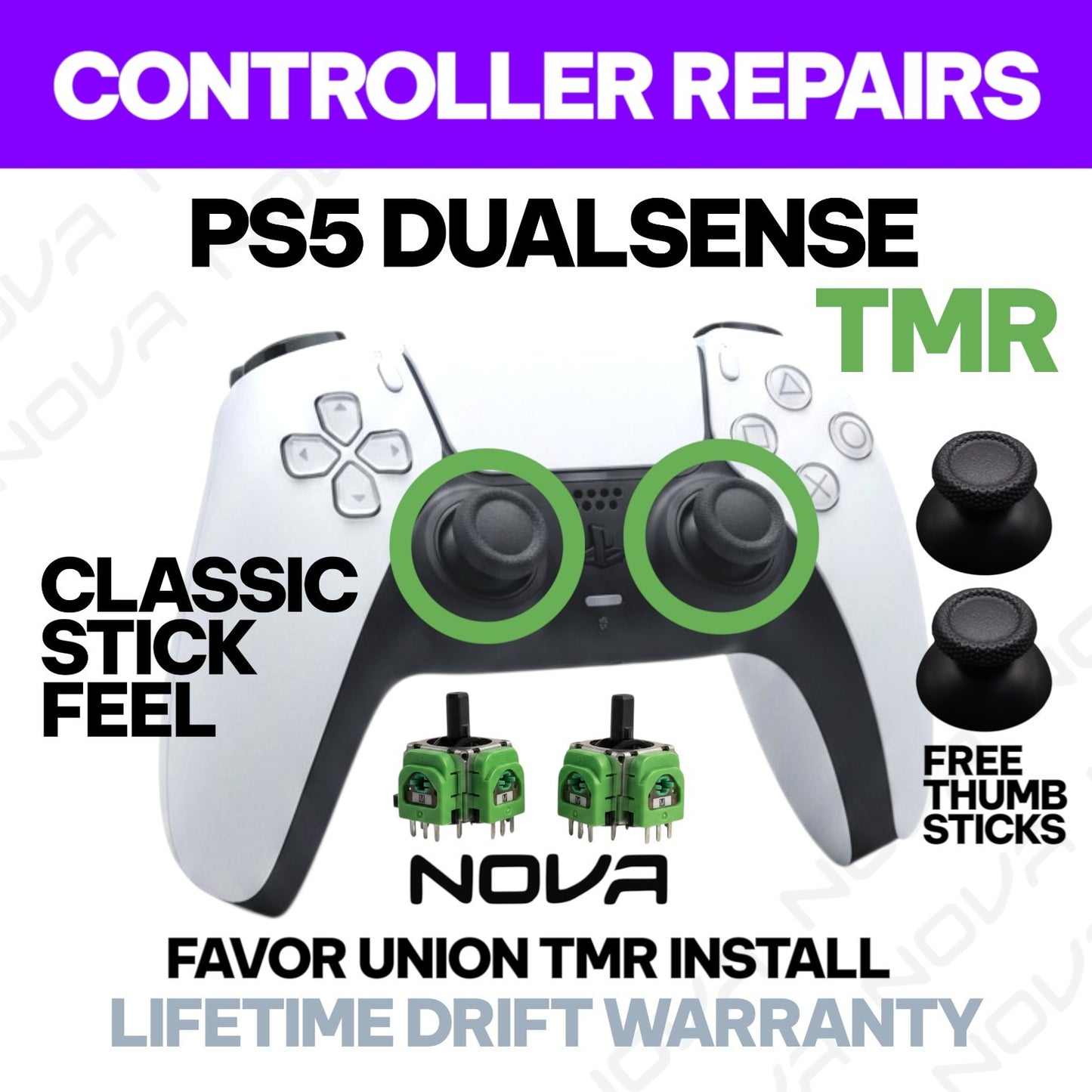 PS5 DUALSENSE TMR ANTI DRIFT STICK INSTALL (FAVOR UNION) - CONTROLLER REPAIRS