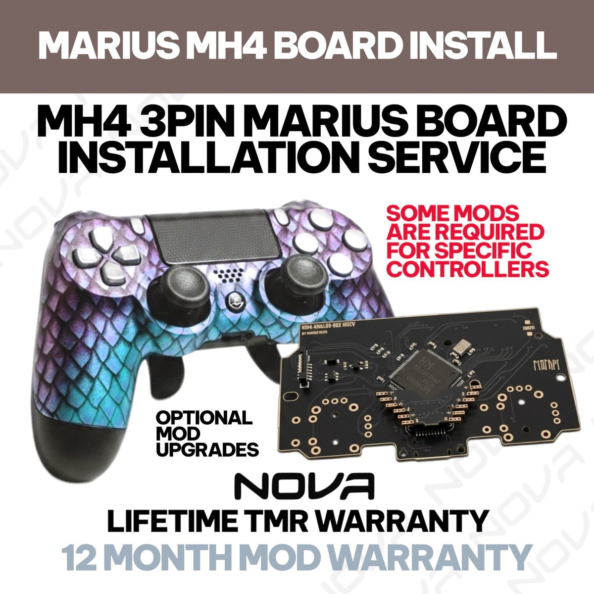 MH4 MARIUS BOARD INSTALLATION SERVICE - PS4 V2 CONTROLLER (PC ONLY - READ DESCRIPTION)