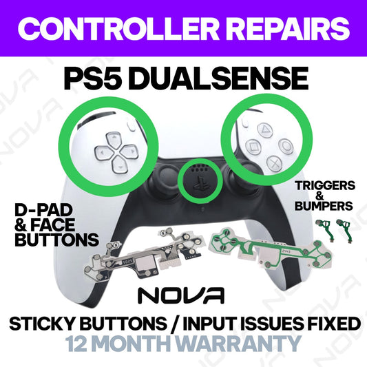 PS5 DUALSENSE D-PAD + FACE BUTTONS, BUMPERS + TRIGGERS FIX - CONTROLLER REPAIRS