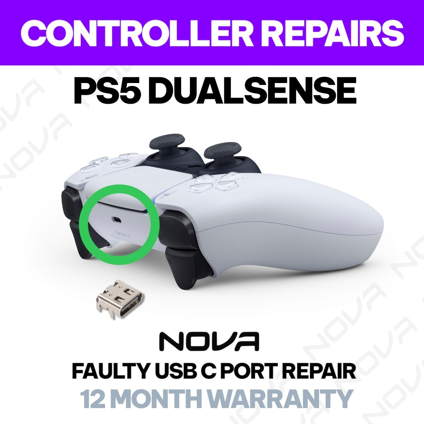 PS5 DUALSENSE USB C PORT REPAIR - CONNECTION ISSUES - NO POWER - CONTROLLER REPAIRS