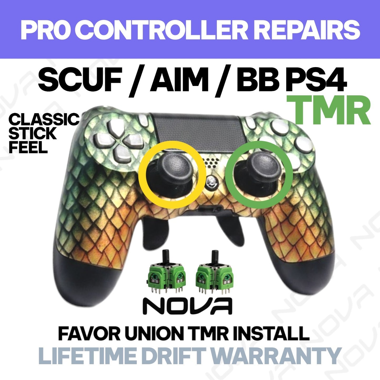 𝗣𝗦𝟰 𝗦𝗖𝗨𝗙 / 𝗔𝗜𝗠 / 𝗕𝗔𝗧𝗧𝗟𝗘 𝗕𝗘𝗔𝗩𝗘𝗥 TMR INSTALL FAVOR UNION - PRO CONTROLLER REPAIRS
