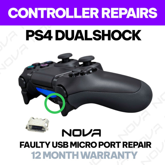 𝗣𝗦𝟰 𝗗𝗨𝗔𝗟𝗦𝗛𝗢𝗖𝗞 USB MICRO PORT REPAIR - CONNECTION ISSUES - NO POWER - CONTROLLER REPAIRS
