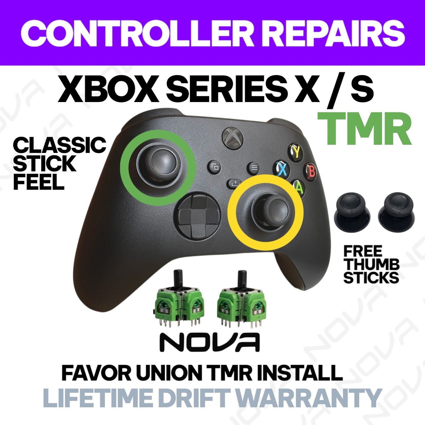 𝗫𝗕𝗢𝗫 𝗦𝗘𝗥𝗜𝗘𝗦 𝗦 / 𝗫 TMR ANTI DRIFT STICK INSTALL (FAVOR UNION) - CONTROLLER REPAIRS