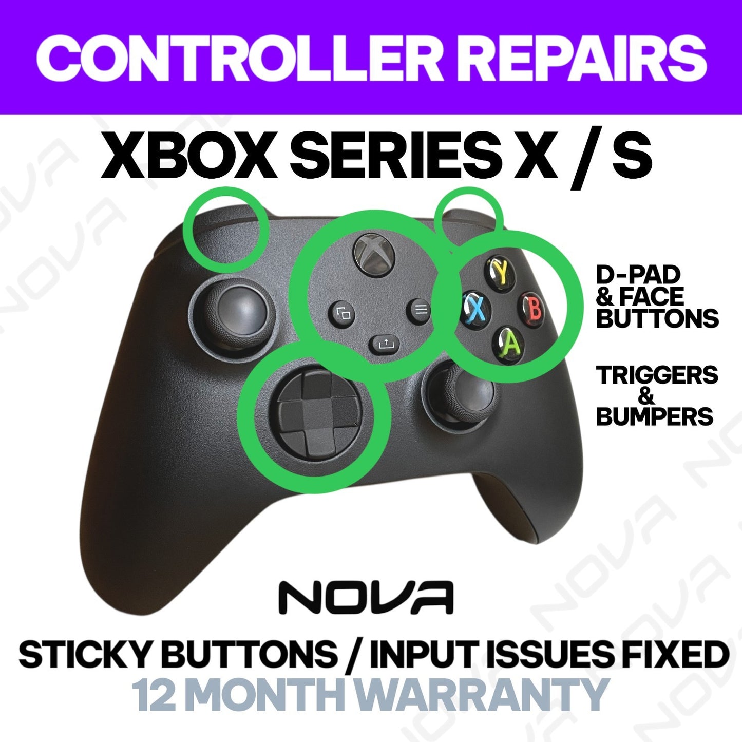 𝗫𝗕𝗢𝗫 𝗦𝗘𝗥𝗜𝗘𝗦 𝗦 / 𝗫 D-PAD + FACE BUTTONS, BUMPERS + TRIGGERS FIX - CONTROLLER REPAIRS