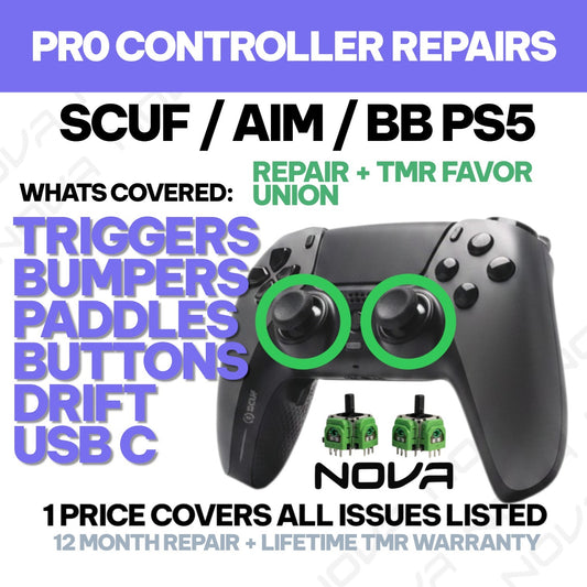 𝗣𝗦𝟱 𝗦𝗖𝗨𝗙 / 𝗔𝗜𝗠 / 𝗕𝗔𝗧𝗧𝗟𝗘 𝗕𝗘𝗔𝗩𝗘𝗥 CONTROLLER REPAIR + F UNION TMR INSTALL - 1 PRICE FIXES ALL LISTED ISSUES - PRO CONTROLLER REPAIRS