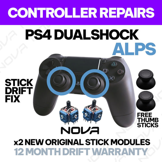 𝗣𝗦𝟰 𝗗𝗨𝗔𝗟𝗦𝗛𝗢𝗖𝗞 STICK DRIFT FIX (X2 NEW ORIGINAL STICKS) - CONTROLLER REPAIRS