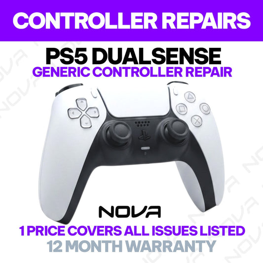 PS5 DUALSENSE GENERIC CONTROLLER REPAIR - 1 PRICE FIXES ALL LISTED ISSUES - CONTROLLER REPAIRS
