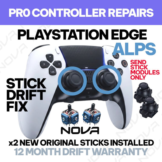 𝗣𝗟𝗔𝗬𝗦𝗧𝗔𝗧𝗜𝗢𝗡 𝗘𝗗𝗚𝗘 CONTROLLER REPAIR - STICK DRIFT FIX (X2 NEW ORIGINAL STICKS INSTALLED) - PRO CONTROLLER REPAIRS