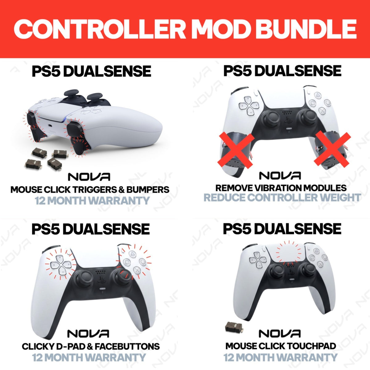 PS5 DUALSENSE CONTROLLER MOD BUNDLE